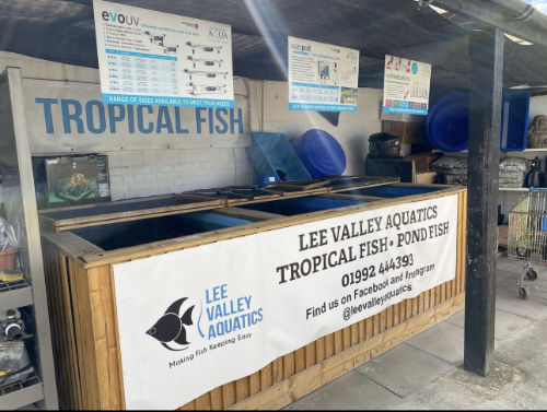 Lee Valley Aquatics tropical and pond fish area